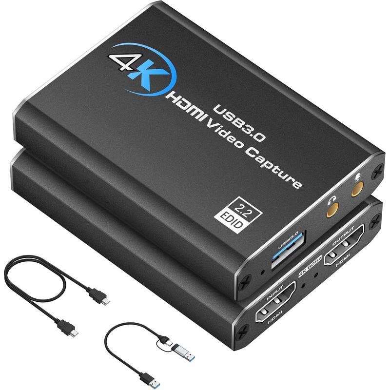 HDMI Video Capture Card for  - 4K External Capture Card for Streaming with USB 3.0 and 2K 30FPS  Capture for   PS5  PS4 Steam Deck