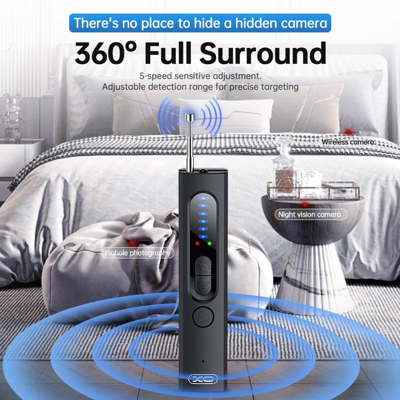 Hidden Camera Detectors, GPS Tracker Detector and RF Signal Scanner, For Office，Travel，Hotel，Car hidden camera GPS detector