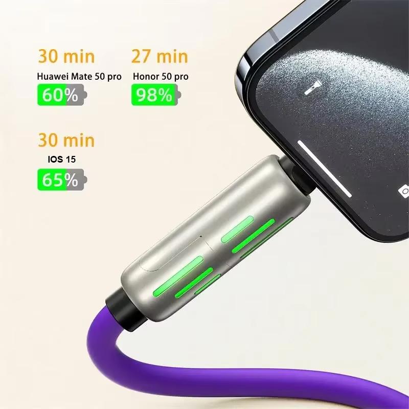 4-in-1 Universal USB Charging Cable - MAX 240W Fast Charging Charger Cord with USB A+Type C+Lightning for iPhone 16 15 iPad, Samsung Galaxy Devices Connector Smartphone Electronic Cellphone Mobile Connector Smartphone，charger 4-in-1 usb-c data cable