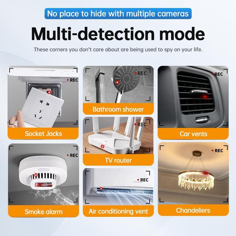 Hidden Camera Detectors, GPS Tracker Detector and RF Signal Scanner, For Office，Travel，Hotel，Car hidden camera GPS detector