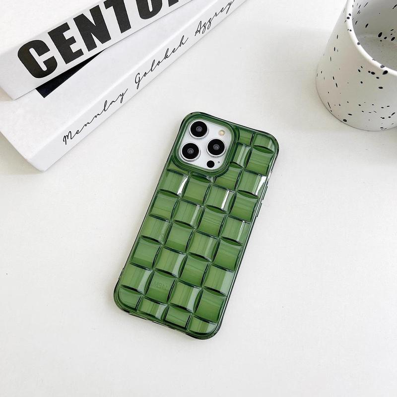 Fashionable Chocolate Block Pattern Phone Case, 1 Count Anti-drop Cellphone Protective Case, Shockproof Mobile Phone Cover for iPhone