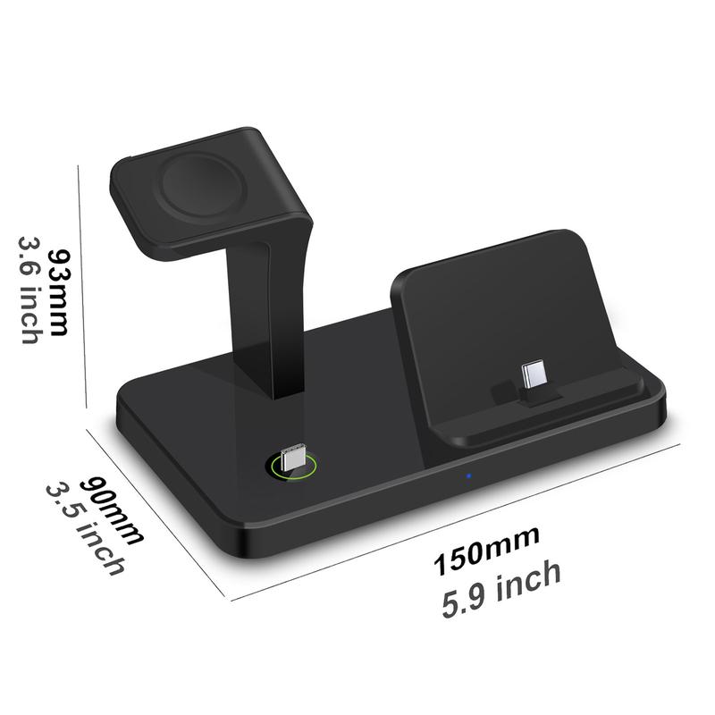 Wireless Charger Station for Samsung, 3 in 1 Fast Wireless Charging Stand for Samsung Galaxy S24 S24 Ultra S24+ S23 Ultra Galaxy Watch Galaxy Buds Smartphone Cellphone