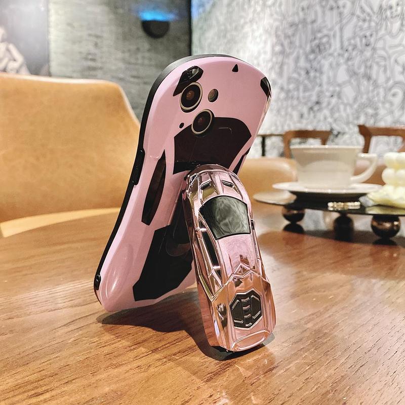 Car Shaped Phone Case with Holder, Anti-fall & Anti-fingerprint Mobile Phone Case, Shockproof Phone Cases for iPhone