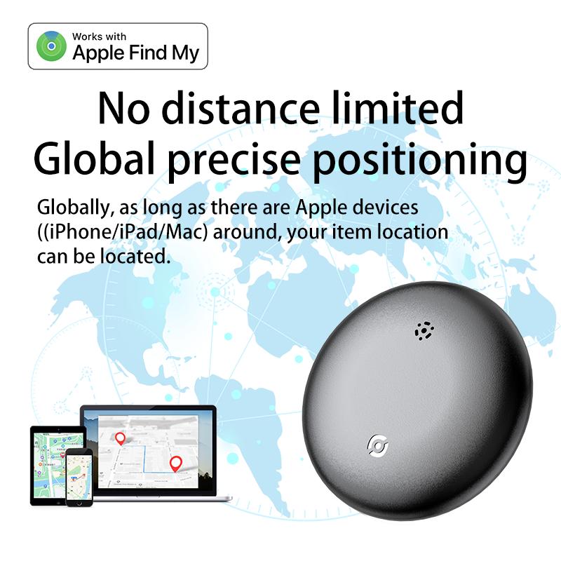 Find My Compatible GPS Tracker with Weatherproof Mini Magnetic Case(IOS Only) - No Monthly Fee, Real-Time Location Monitor, and Extended Battery Life