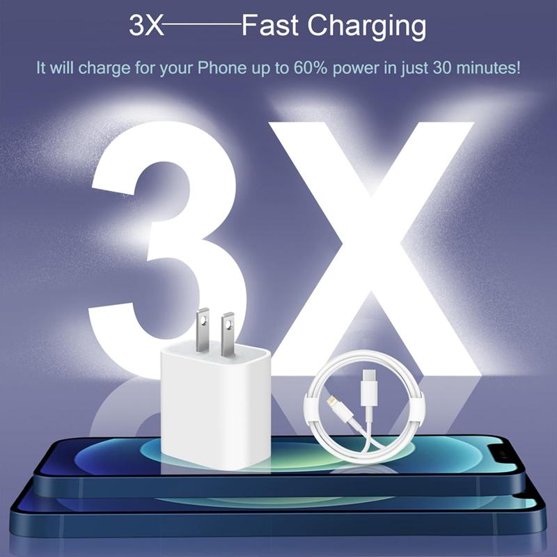 35W PD Fast Charger With 6FT USB C to iOS Cable for iPhone, Super Fast USB C Charger for iPhone 14 Pro Max 13 Pro 12 11 X XS 8 7 6 Fast Charging Charger Cable Set Cellphone Devices