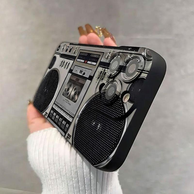 Vintage Cassette Tape Design Phone Case, Decorative Phone Protector Cover, Phone Accessories Compatible with iPhone 11 12 13 14 15 16 Series