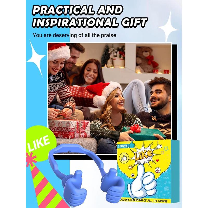 Stocking Stuffers Gifts for Teens Boys Girls Cell Phone Stand: Upgrade for Men Adults Kids Adjustable Lazy Thumbs Up Phone Holder for Desk Cool Gadgets Fun Gifts Ideas for Him Wife