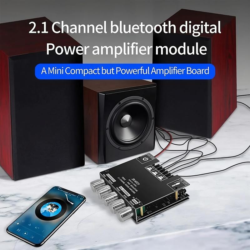 2.1 Channel Power Amplifier Board, Bluetooth-compatible Audio Power Amplifier Module, Audio & Video Accessories for DIY Audio & Home Theater