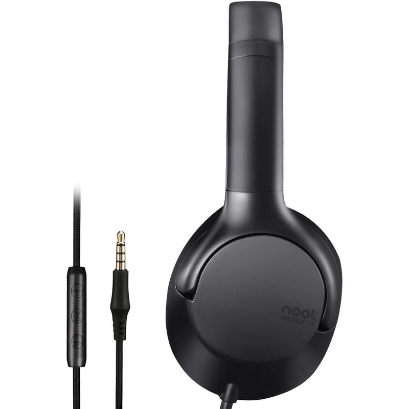 A319 Over Ear Wired Headphones with Volume Control, Microphone, Adjustable Headband and 3.5mm Audio Jack for School Home Work Computer Chromebook (Black)