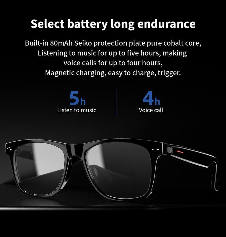 Wireless Smart Glasses Headphones,Multifunctional Smart Wireless Glasses Headset, Smart Sunglasses, Fashionable Driving Glasses