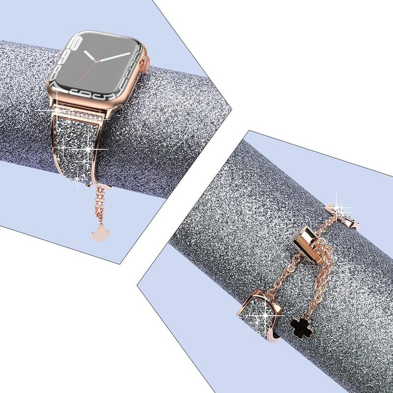 Spring Stainless Steel Watch Band (Band Only), Fashion Replacement Watch Band, Smart Watch Band for Apple Watch 38mm to 49mm, Wearable Accessories for Apple Watch