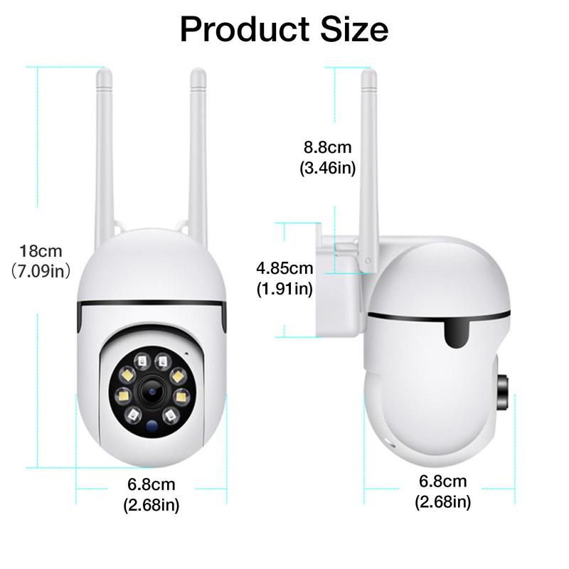 Wireless Security Camera, 360° Panoramic View Security Camera, Motion Detection & Two-Way Audio Camera for Home, Office, Factory