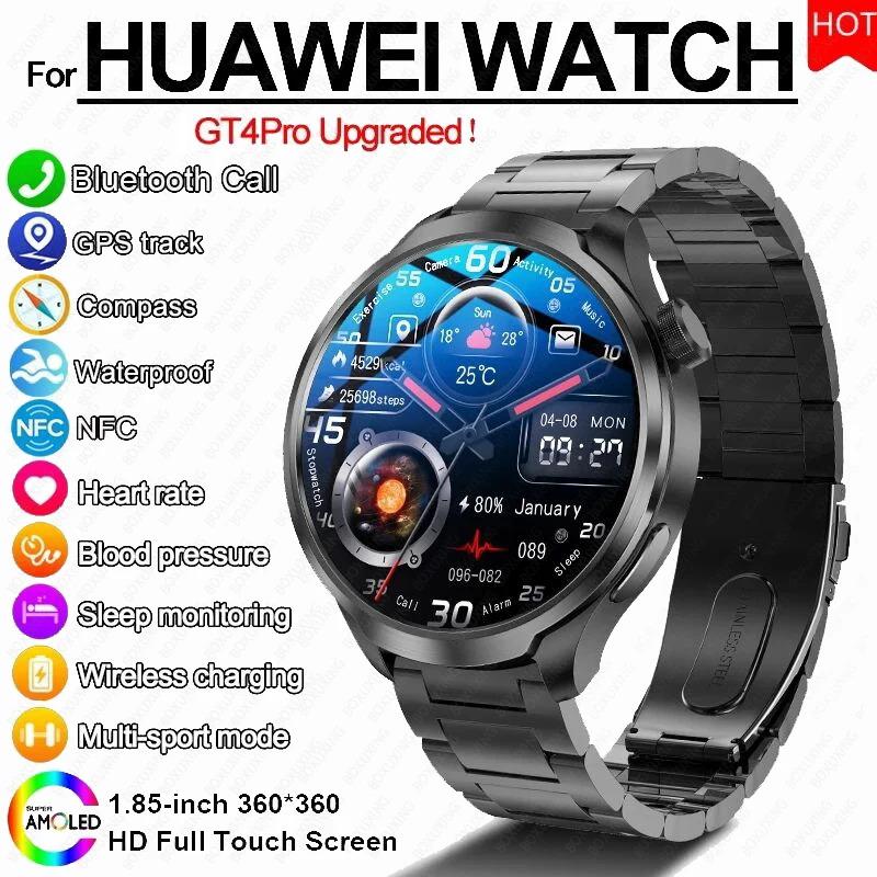 2024New For HUAWEI Sports Smart Bracelet Men Watch 1.85 AMOLED Screen GPS Compass Altimeter Waterproof Bluetooth Call SmartWatch