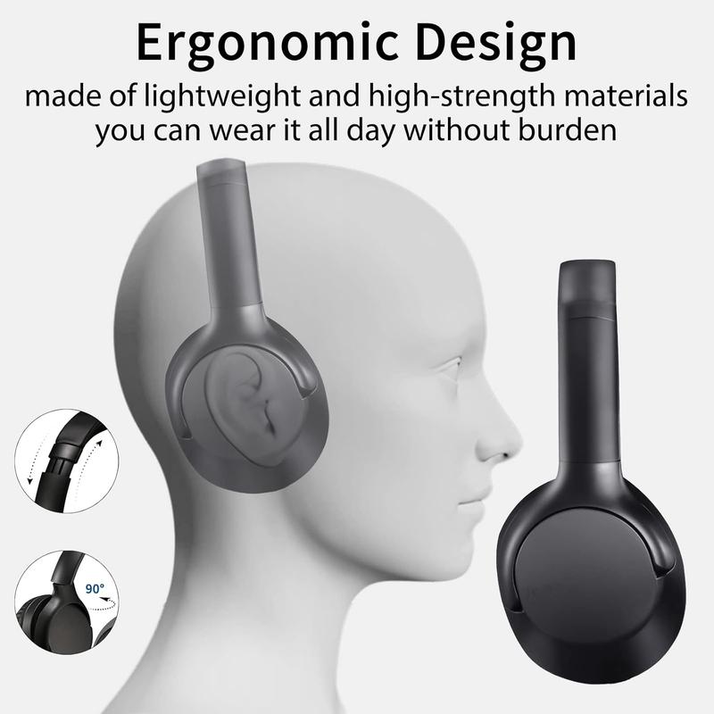 A319 Over Ear Wired Headphones with Volume Control, Microphone, Adjustable Headband and 3.5mm Audio Jack for School Home Work Computer Chromebook (Black)