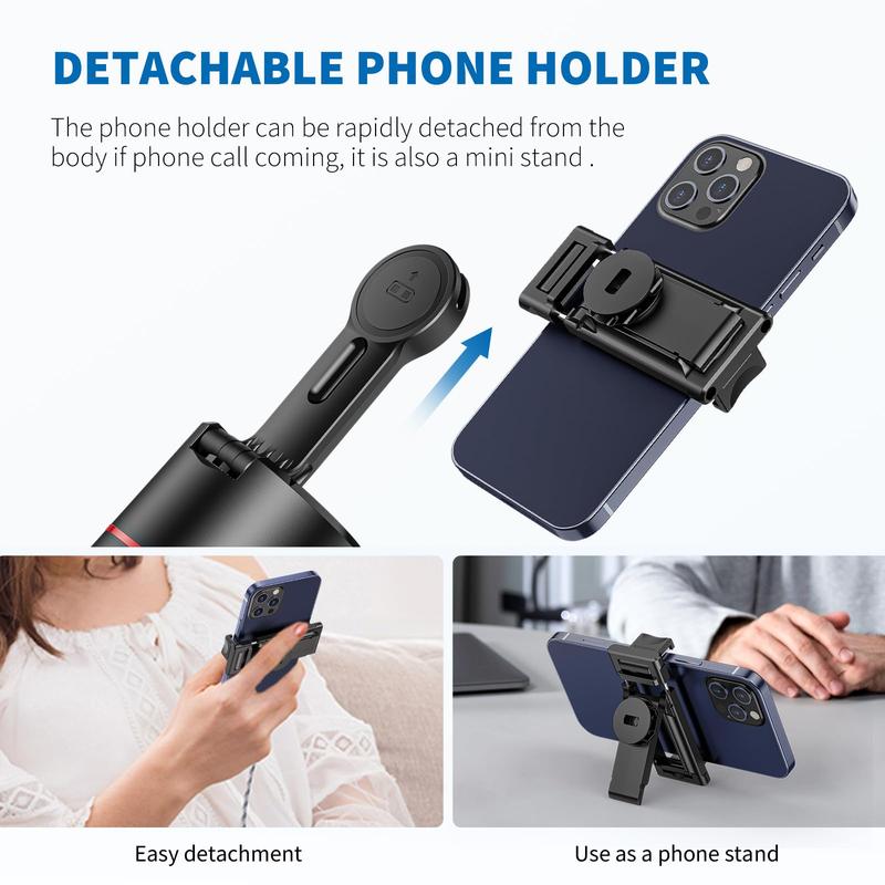 Auto Face Tracking Gimbal Stabilizer, Phone Accessories, Portable 360° Rotation Smart Selfie Cellphone Stabilizer For Shooting, Vlog, Anti-shaking Holder with Remote Control for iOS Android Smartphone, Phone Accessories, Stocking Fillers Gift