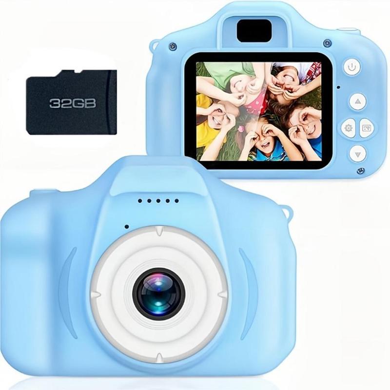 1080P Digital Camera, Rechargeable Camera with 2 Inch Screen & 32G SD Card, Portable Outdoor Camera for Students, Birthday Gift for Boys & Girls