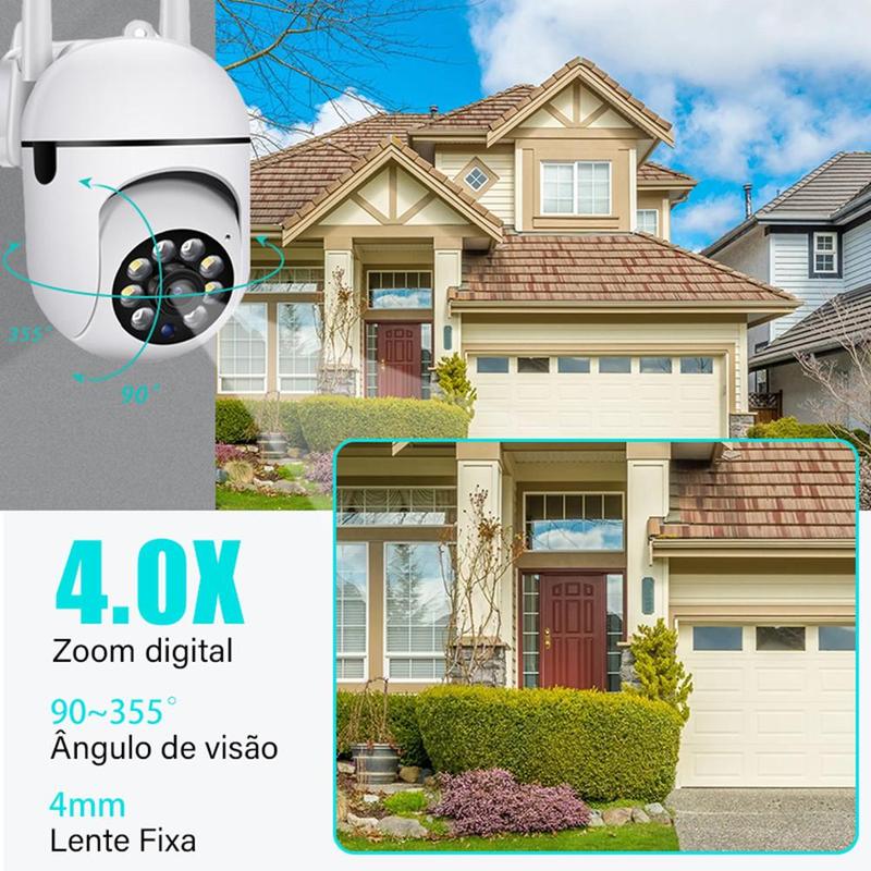 Wireless Security Camera, 360° Panoramic View Security Camera, Motion Detection & Two-Way Audio Camera for Home, Office, Factory