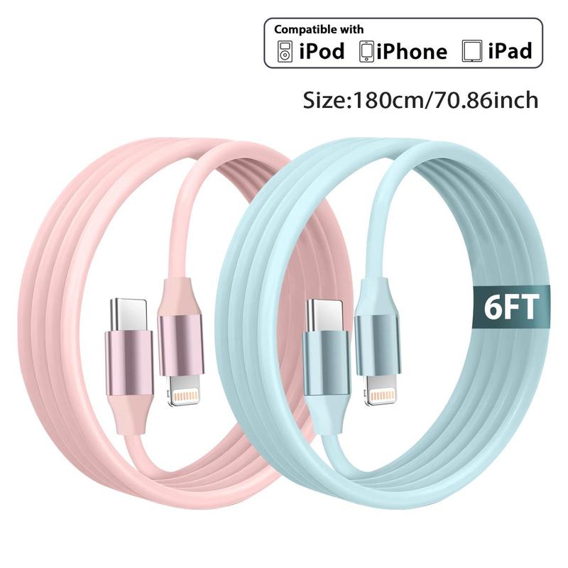 20W 6FT [MFi Certified] Type-C for Lightning Fast Charging Cable Compatible with Apple iPhone 14 13 12 11 Pro Max XR XS X 8 7 6 Plus SE iPad Mini