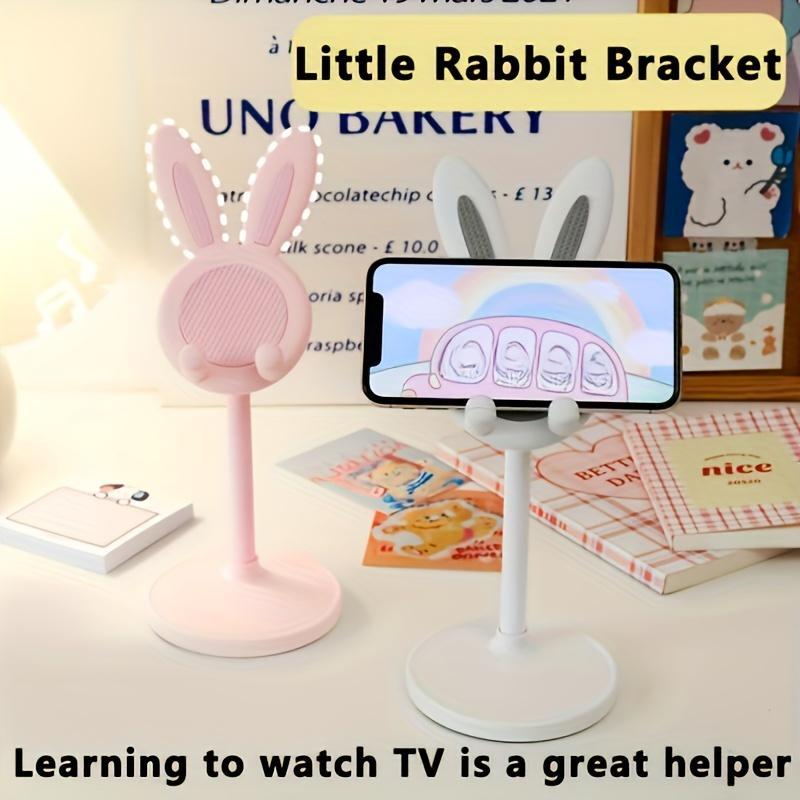 Cartoon Rabbit Design Phone Holder, Height Adjustable Phone Stand, Rabbit Phone Bracket, Phone Accessories for Home Office Use