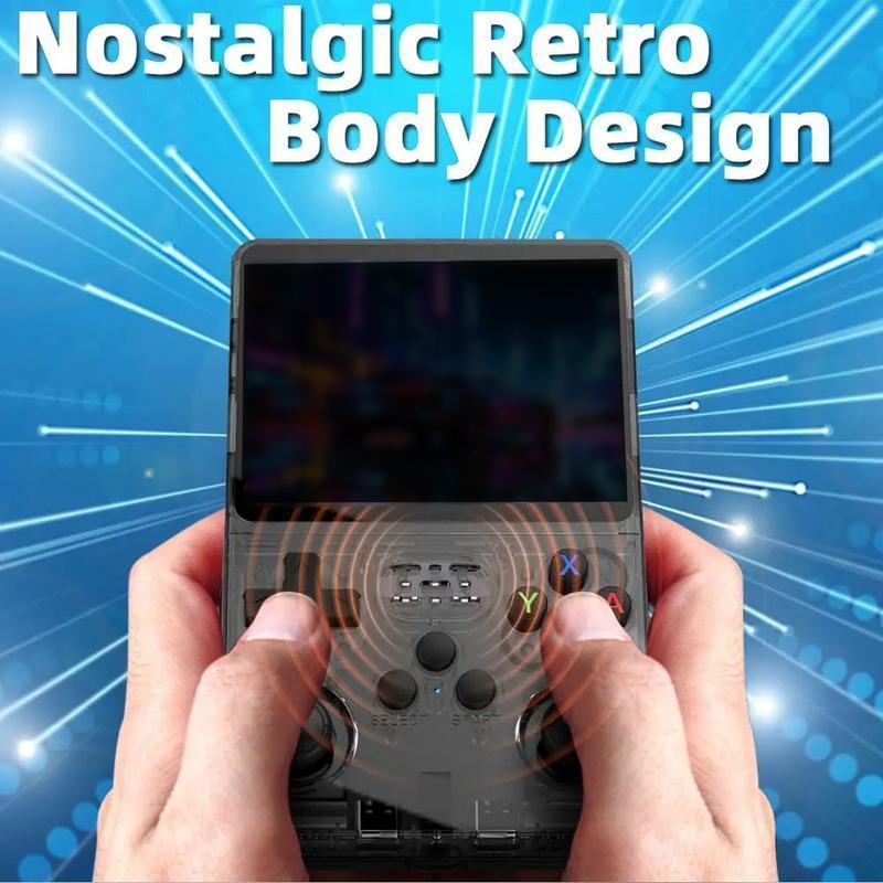 R36S Retro Video Handheld Game Console Linux System 3.5 in IPS Screen Built in 3000mAH Battery 32G+64G TF Card Preinstalled Gamess