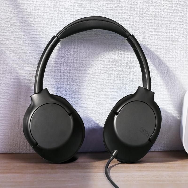 A319 Over Ear Wired Headphones with Volume Control, Microphone, Adjustable Headband and 3.5mm Audio Jack for School Home Work Computer Chromebook (Black)