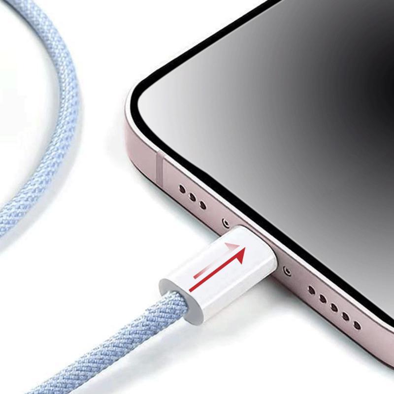 Type-C to Type-C Fast Charging Data Cable, 1 Count 30W Durable & Anti-break Mobile Phone Charging Cable, Accessories for iPhone & TypeC Port Devices