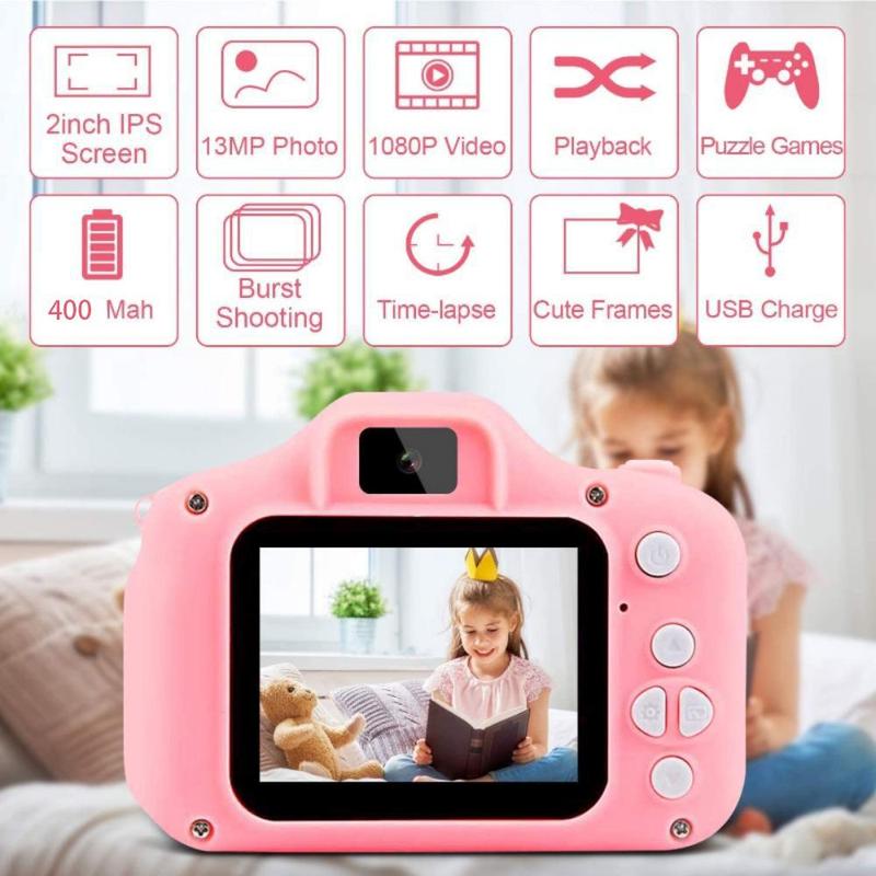 1080P Digital Camera, Rechargeable Camera with 2 Inch Screen & 32G SD Card, Portable Outdoor Camera for Students, Birthday Gift for Boys & Girls