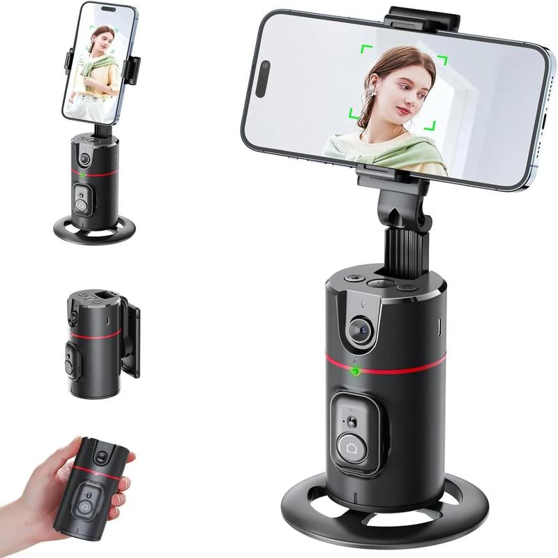 Auto Face Tracking Gimbal Stabilizer, Phone Accessories, Portable 360° Rotation Smart Selfie Cellphone Stabilizer For Shooting, Vlog, Anti-shaking Holder with Remote Control for iOS Android Smartphone, Phone Accessories, Stocking Fillers Gift