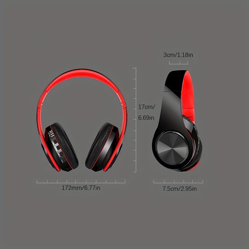 Foldable Wireless Over-ear Headphone, Sports Running Headphone, Wireless Bluetooth-compatible Headset for Gaming, Music & More