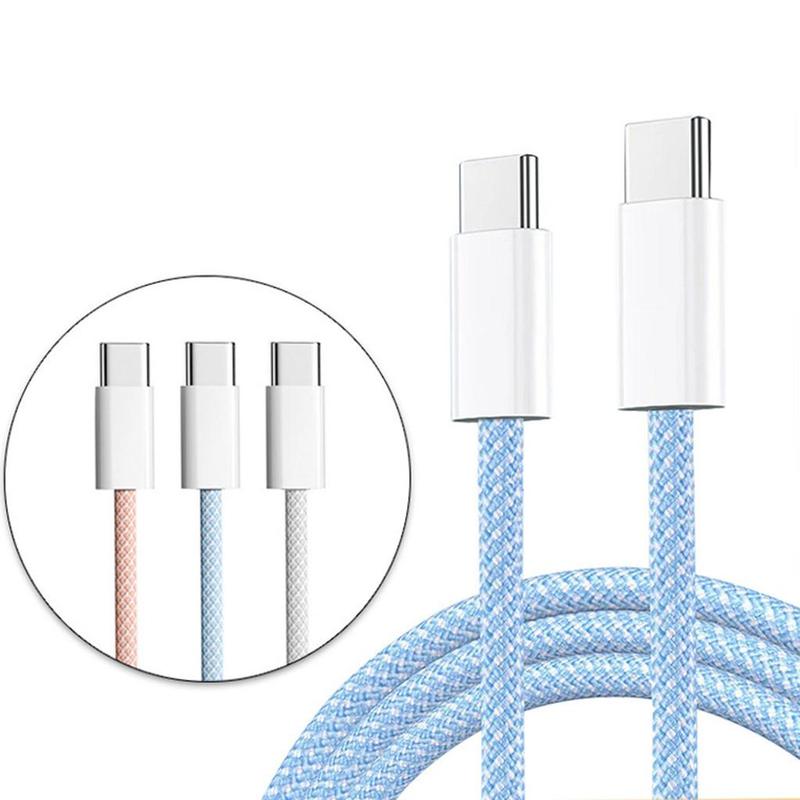 Type-C to Type-C Fast Charging Data Cable, 1 Count 30W Durable & Anti-break Mobile Phone Charging Cable, Accessories for iPhone & TypeC Port Devices