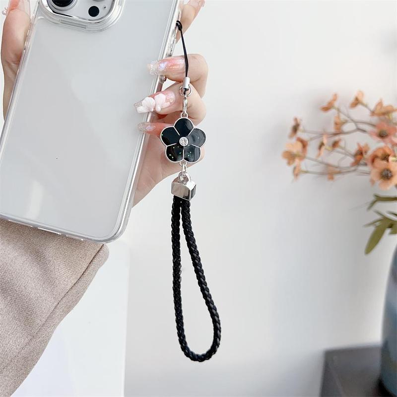 Flower Dcor Phone Lanyard, Flower Decor Cell Phone Strap, Anti-lost Phone Wrist Strap, Short Mobile Phone Lanyard, Mobile Phone Decoration Accessories