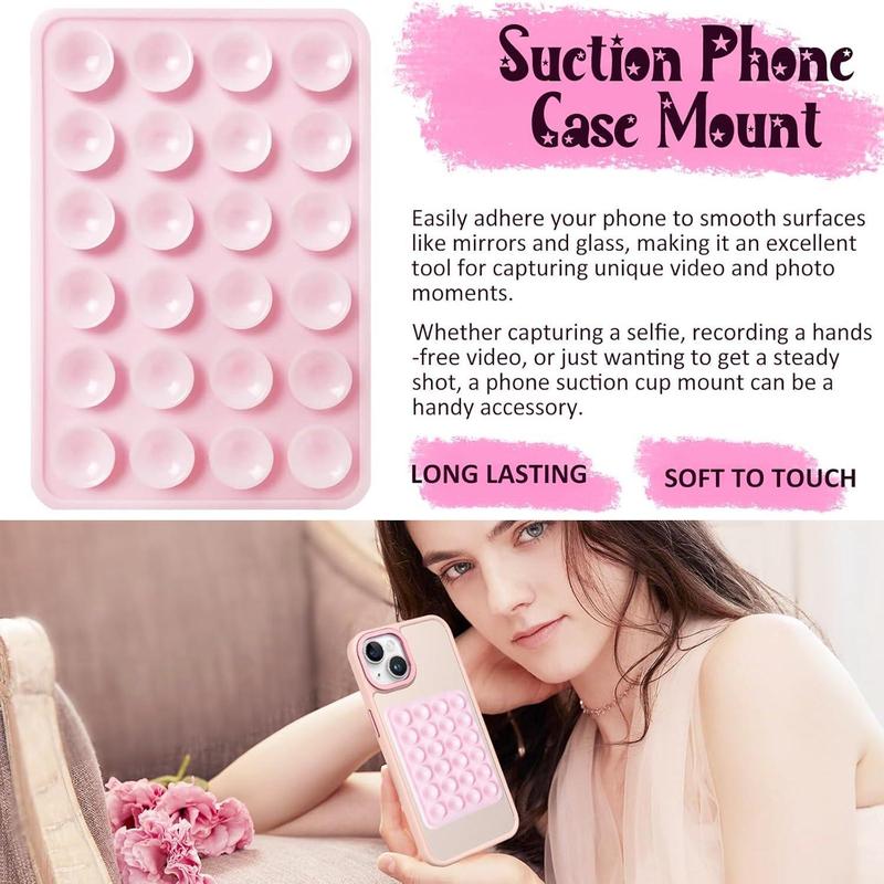 Silicone Suction Phone Mount, Hands-free Strong Grip Holder for Selfies and Videos, Durable & Easy to Use Phone Holder for Smartphones