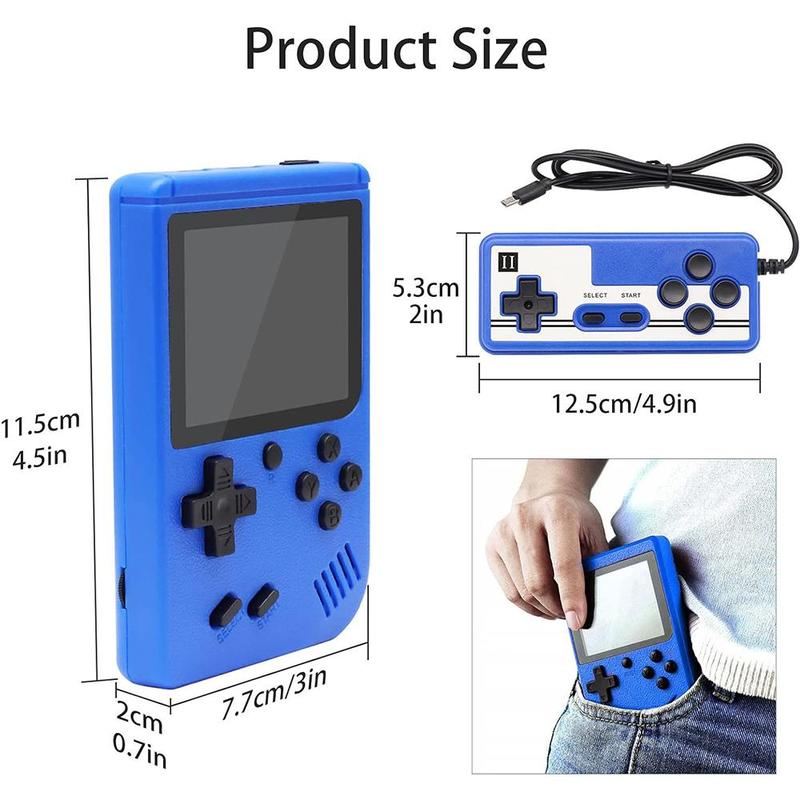 Handheld Game Console for Kids Adults,Retro Video Game Console Built in 800 Games Portable Handheld Kids Game Console,Support for Connecting TV and Two Players on TV playstation5 Compact Cable Charging Device Digital Lithium Rechargeable Screen Protection