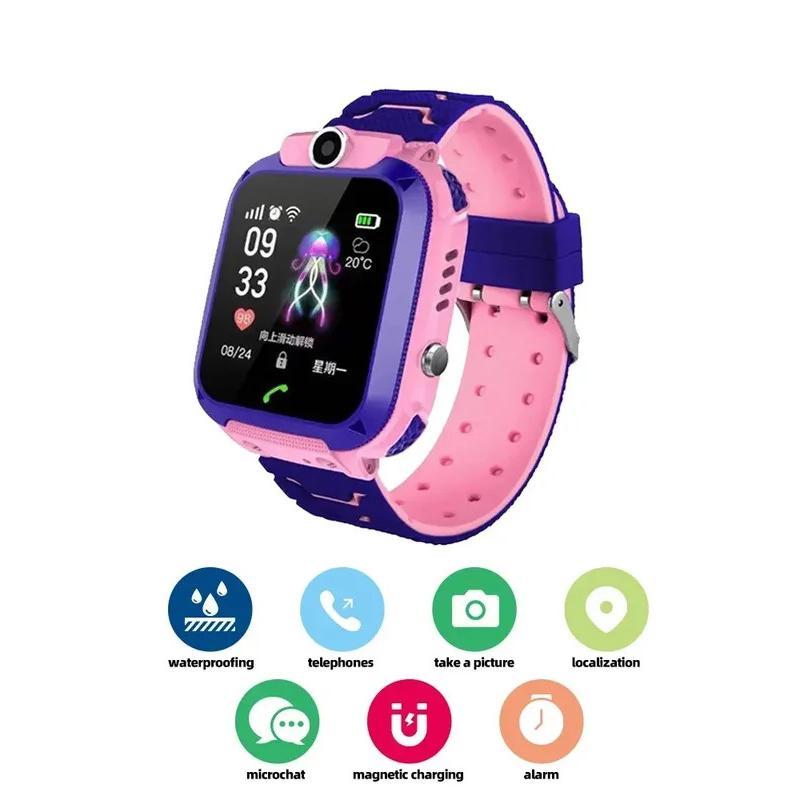 Q12 Kids Smart 2G Call Phone Watch Waterproof Mother Children GPS Monitor Boy Girls SOS Child Sports Digital Watches Tracker