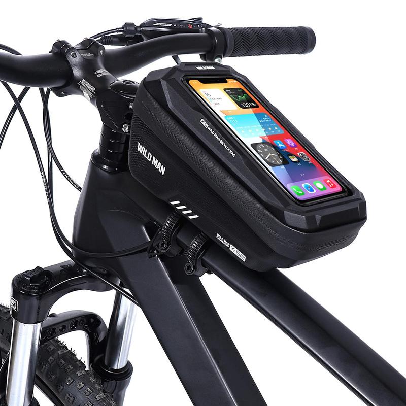 Waterproof Bicycle Front Frame Phone Holder, Quick Release Waterproof Bike Bag, Bike Phone Holder With Touch Screen Top For Mountain Road Bike MTB Cycling