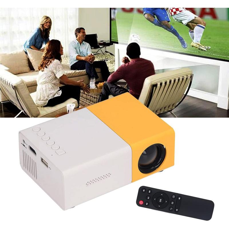 HAOYE YG300 Mini Portable Projector with Native Resolution 320 x 240 Pixels HDMI VGA Home Theater for Home Entertainment Audio projector.