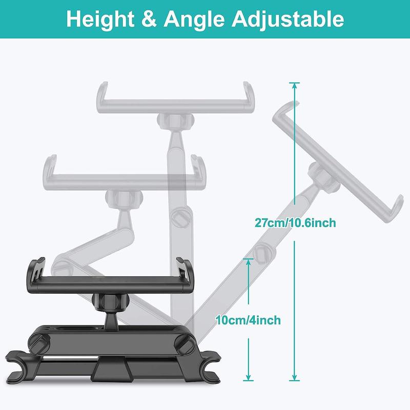 Car Headrest Tablet Holder, Adjustable Car Headrest Mount & Holder, Car Phone Stand Tablet Holder for Most Tablets & Phones, Car Accessories