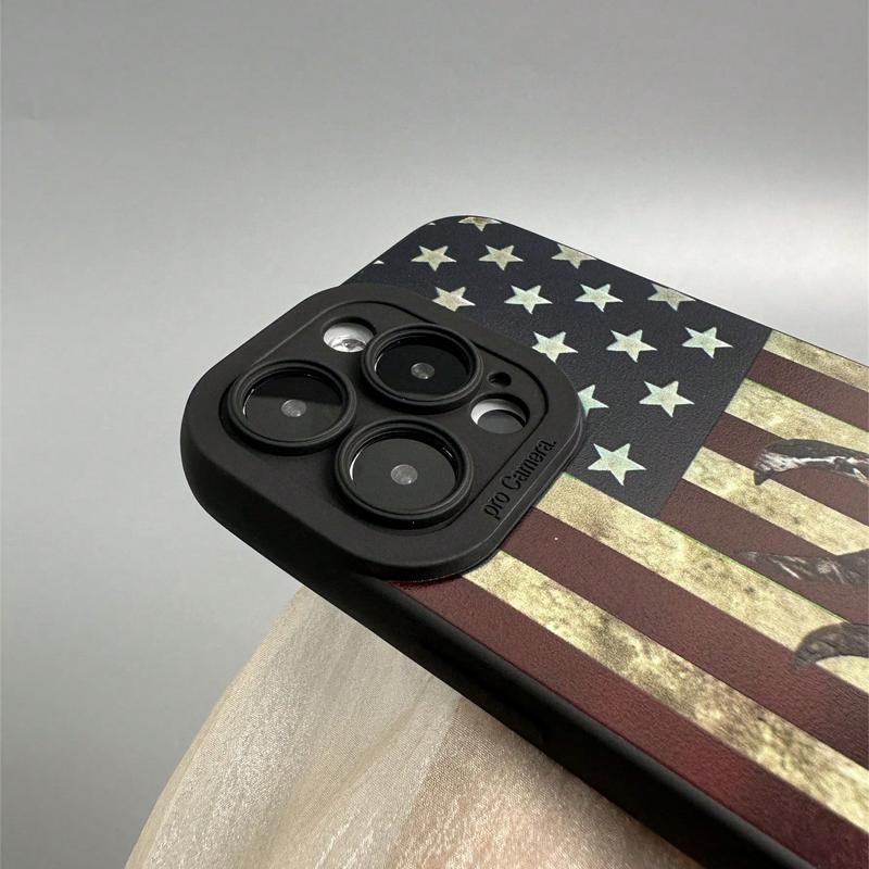 Flag Pattern Phone Case, Anti-drop Cellphone Protective Case, Total Protective Shockproof Mobile Phone Cover for iPhone 11 12 13 14 15 Pro Max