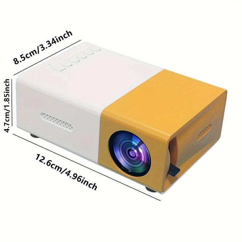 Mini Projector, Portable Movie Projector, Smart Home Projector, Compact Projector For IOS, Android, Windows, PS5, Laptop, TV Stick, Compatible With HDTV, USB, Audio, TF Card, AV And Remote Control