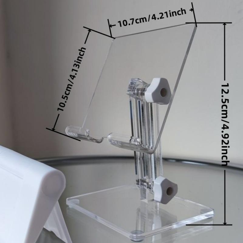 Clear Acrylic Desktop Phone Holder, Foldable Phone Stand, Phone Accessories for Live Broadcast & Tablet Computer