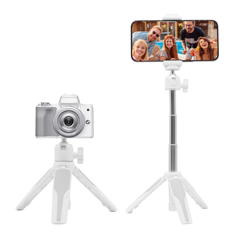 Portable Phone Camera Tripod (2 Counts), Mini Retractable Phone Clip with Tripod, Vlog Shooting Handheld Holder, Selfie Accessories for Phone