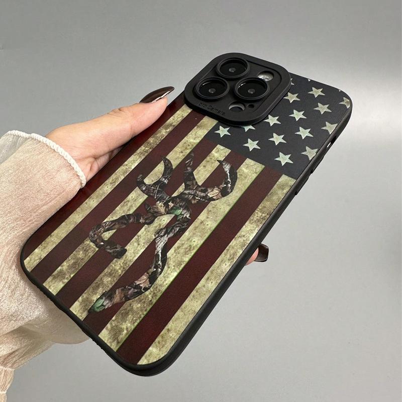 Flag Pattern Phone Case, Anti-drop Cellphone Protective Case, Total Protective Shockproof Mobile Phone Cover for iPhone 11 12 13 14 15 Pro Max