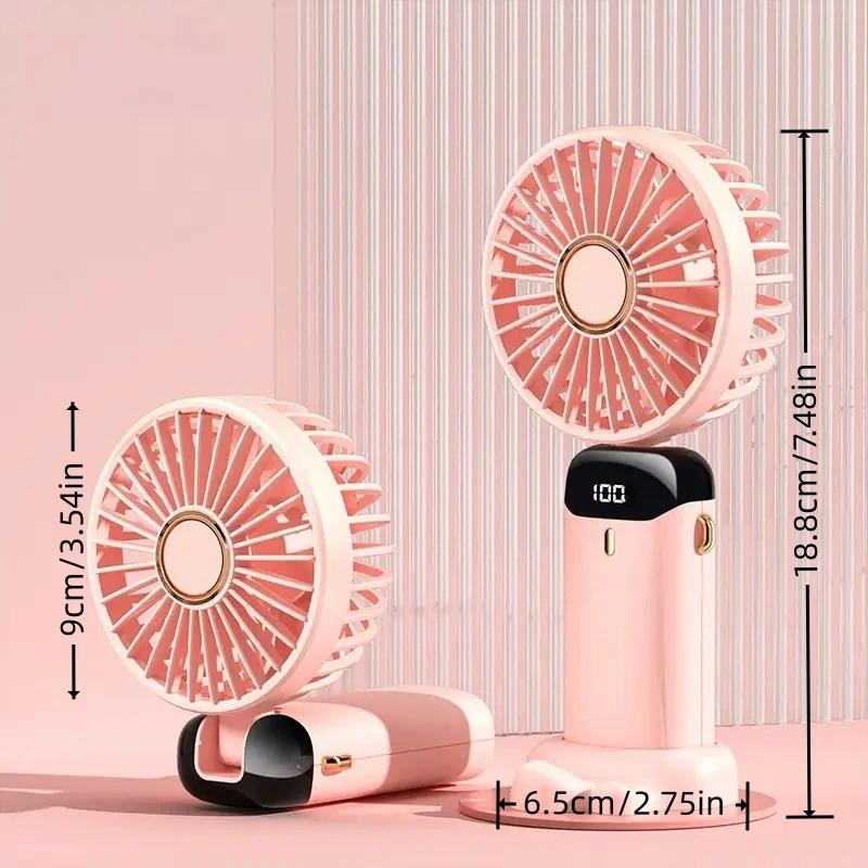 Portable Handheld Fan, USB Rechargeable Cooling Fan, Adjustable Fan for Home Office School Travel, Room Accessories