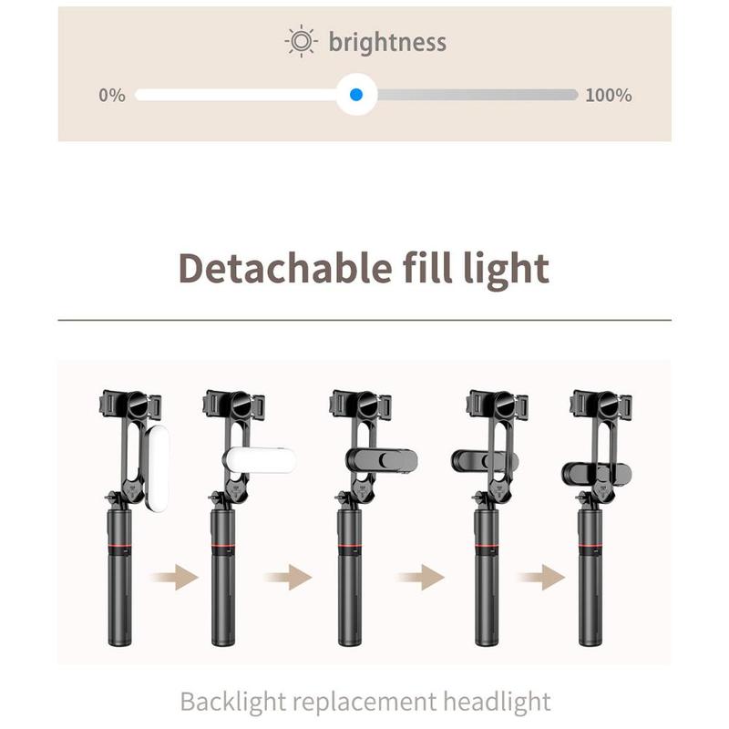 Fall Portable Selfie Stick Tripod with Selfie Light for Mother's Day Gift, Spring Wireless Mobile Phone Stand Tripod with Detachable Tripod & LED Fill Light for iPhone, Summer BT Selfie Accessories with LED Light for Music Festival