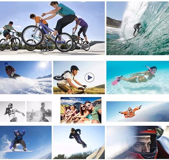 4k 1080p Sports Action Camera Motorcycle Helmet Bicycle Underwater Camera for Phone Slow Motion Diving Cycling