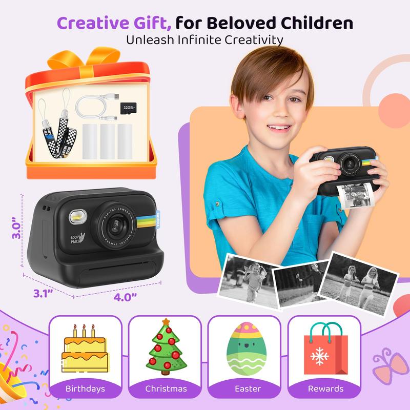 1080P Digital Camera with SD Card, 16x Digital Zoom Camera, Portable Mini Digital Camera for Students Boys Girls, Point and Shoot Digital Camera, Can be Used as Gift, Christmas Gift camera with