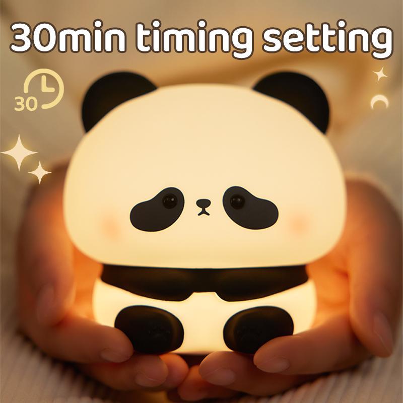 Cute Panda Design Silicone Night Light, USB Powered LED Night Light, Decorative Light For Kids Bedroom Living Room Toys Gift