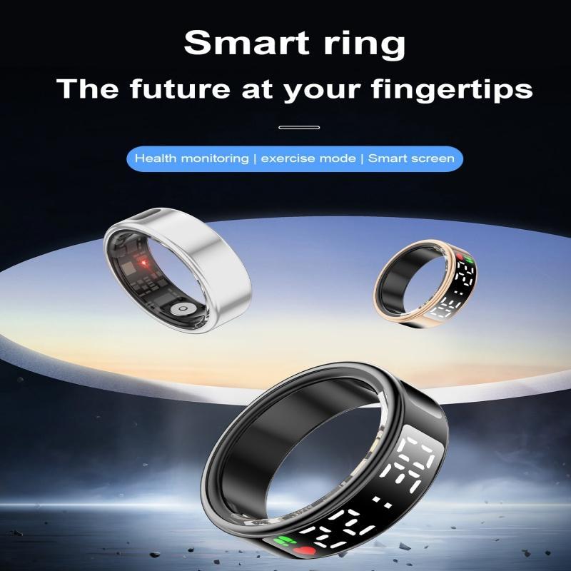 Multifunctional Smart Ring, Fitness Smart Ring with Display, Pedometer, Multiple Motion-Modes, Remote Photography, Activity Tracker