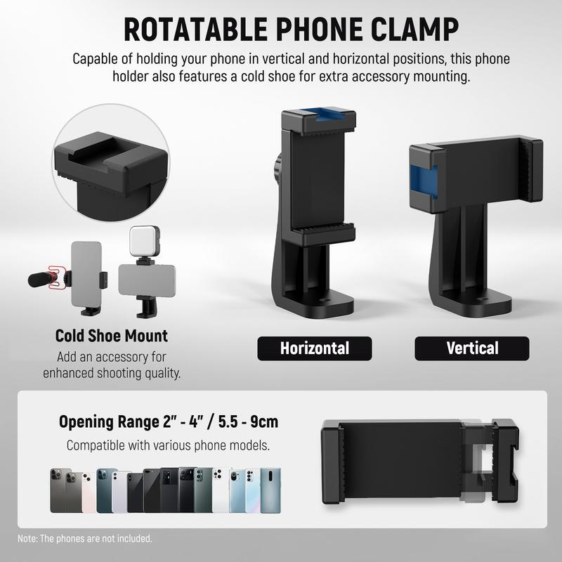 NEEWER SD001 Camera Slider Dolly with Ball Head & Phone Clamp