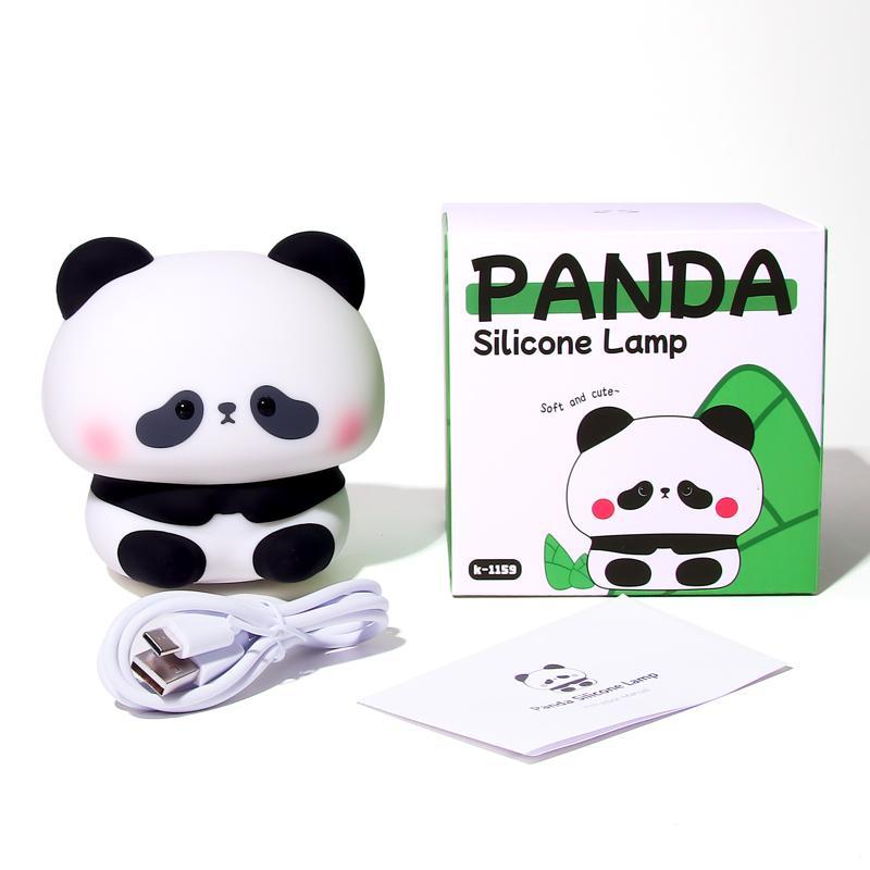 Cute Panda Design Silicone Night Light, USB Powered LED Night Light, Decorative Light For Kids Bedroom Living Room Toys Gift